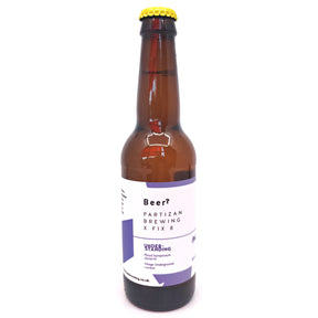 Partizan x Fix 8 Kombucha Beer? AtomBucha Saison 3.9% (330ml)-Hop Burns & Black