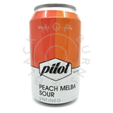 Pilot Peach Melba Sour 4.3% (330ml can)-Hop Burns & Black