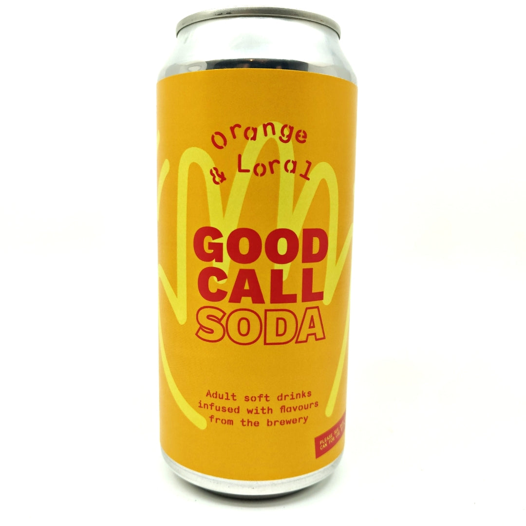 Good Call Soda Orange & Loral (440ml can)-Hop Burns & Black