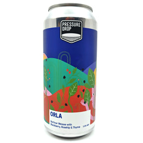 Pressure Drop Orla Blackberry, Rosehip & Thyme Berliner Weisse 3.8% (440ml can)-Hop Burns & Black