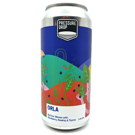 Pressure Drop Orla Blackberry, Rosehip & Thyme Berliner Weisse 3.8% (440ml can)-Hop Burns & Black