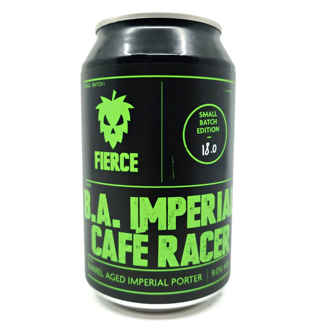 Fierce Beer B.A. Imperial Cafe Racer Imperial Porter 9% (330ml can)-Hop Burns & Black