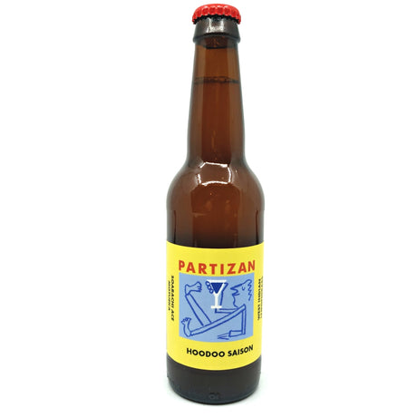 Partizan Hoodoo Saison 3.8% (330ml)-Hop Burns & Black