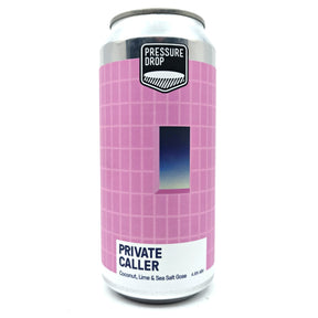 Pressure Drop Private Caller Coconut, Lime & Sea Salt Gose 4.8% (440ml can)-Hop Burns & Black