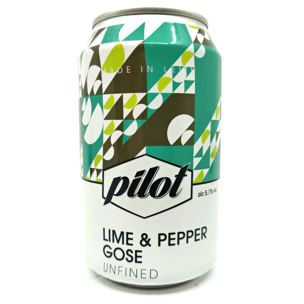 Pilot Lime & Pepper Gose 5.1% (330ml can)-Hop Burns & Black