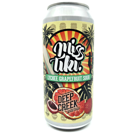 Deep Creek Brewing Co Misstiki Lychee Grapefruit Sour 4.5% (440ml can)-Hop Burns & Black