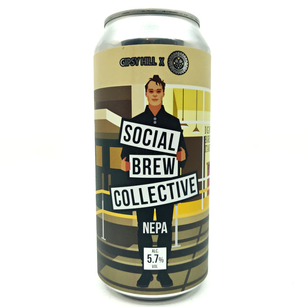 Gipsy Hill Social Brew Collective NE Pale Ale 5.7% (440ml can)-Hop Burns & Black