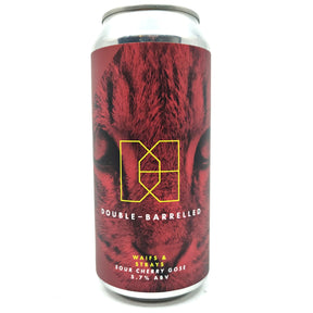 Double Barrelled Waifs & Strays Sour Cherry Gose 5.7% (440ml can)-Hop Burns & Black