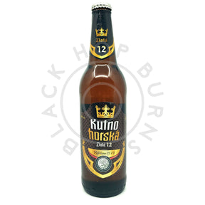 Kutna Hora Gold Zlata 12 Czech Pilsner 4.9% (500ml)-Hop Burns & Black