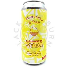 Cloudwater Soda Pineapple & Yuzu (440ml can)-Hop Burns & Black