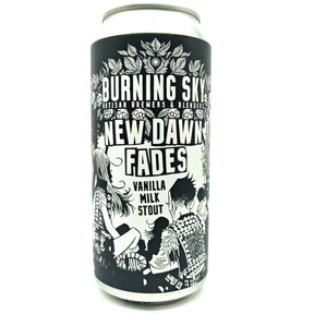 Burning Sky New Dawn Fades Vanilla Milk Stout 6% (440ml can)-Hop Burns & Black