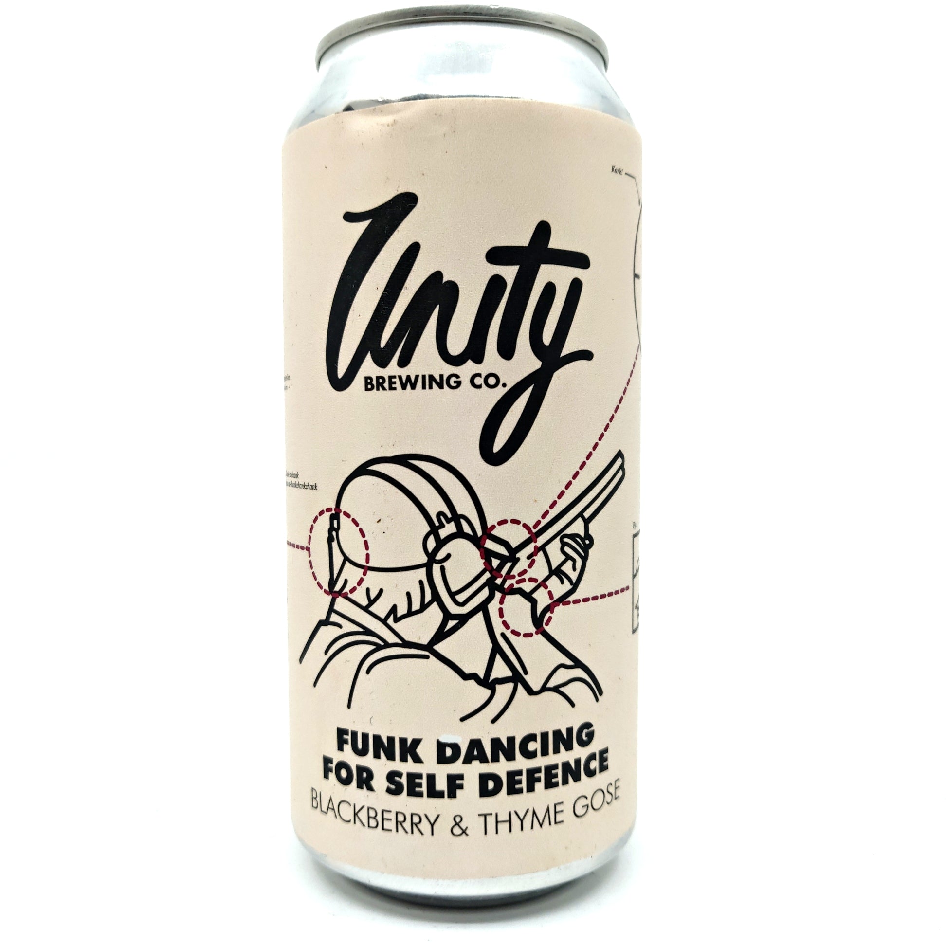 Unity Brewing Funk Dancing For Self Defence Sour 4.2% (440ml can)-Hop Burns & Black