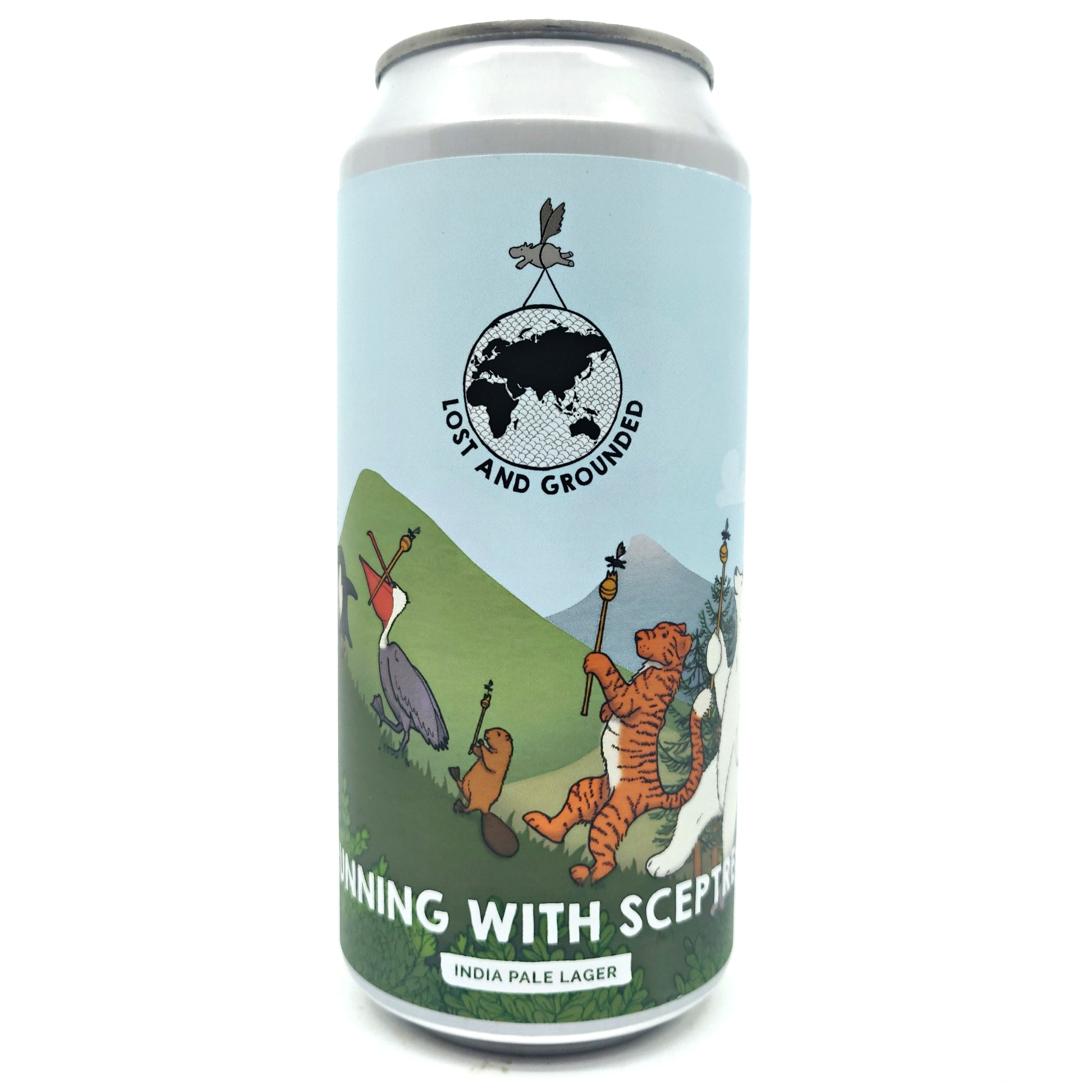 Lost & Grounded Running with Sceptres IPL 4.8% (440ml can)-Hop Burns & Black