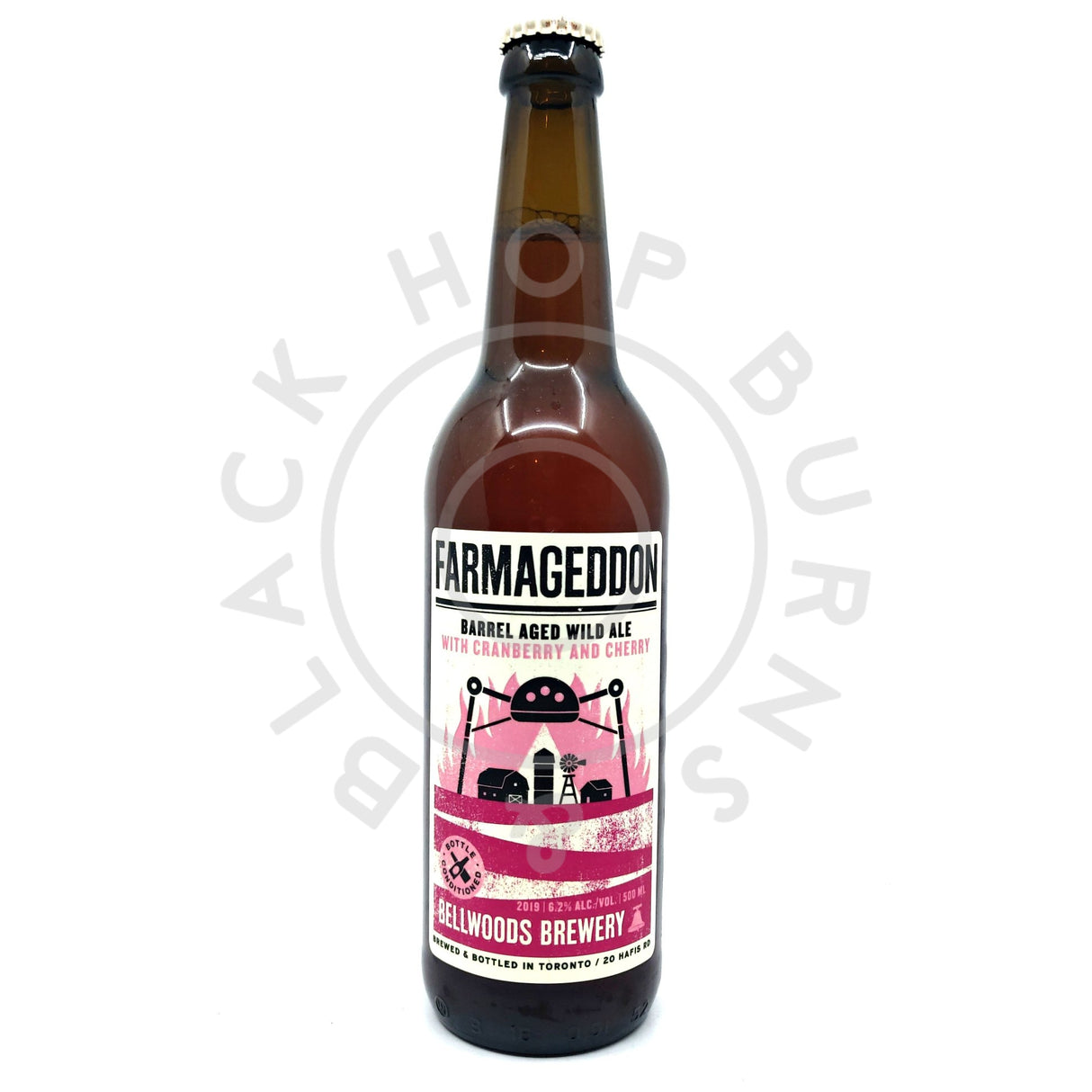 Bellwoods Farmageddon Cranberry & Cherry 2019 6.2% (500ml)-Hop Burns & Black