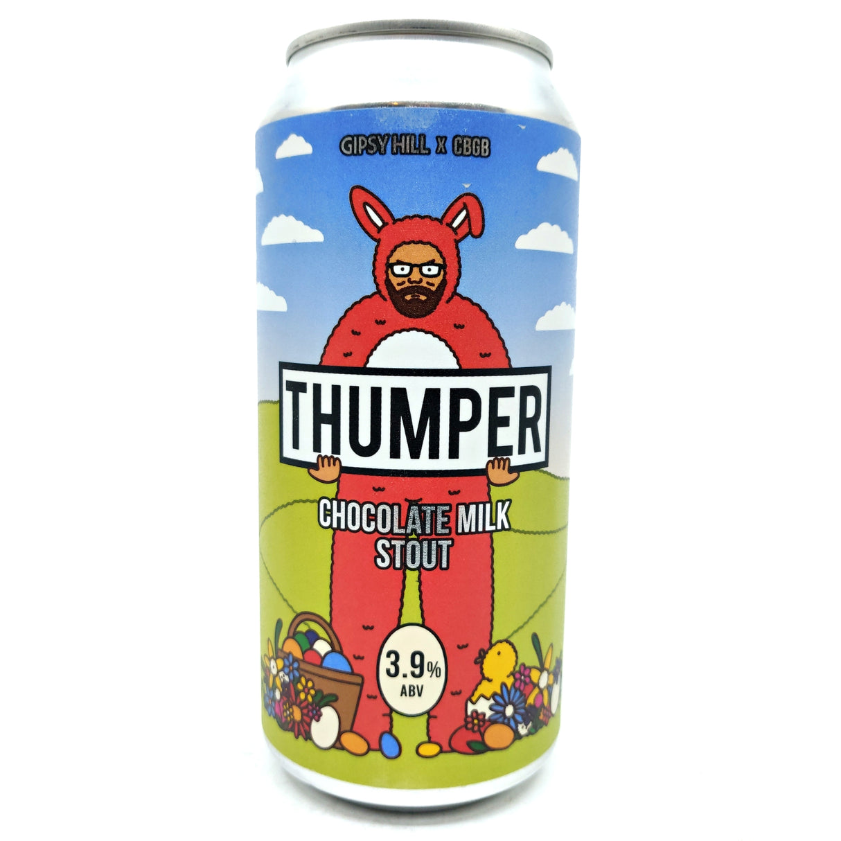 Gipsy Hill Thumper Chocolate Milk Stout 3.9% (440ml can)-Hop Burns & Black