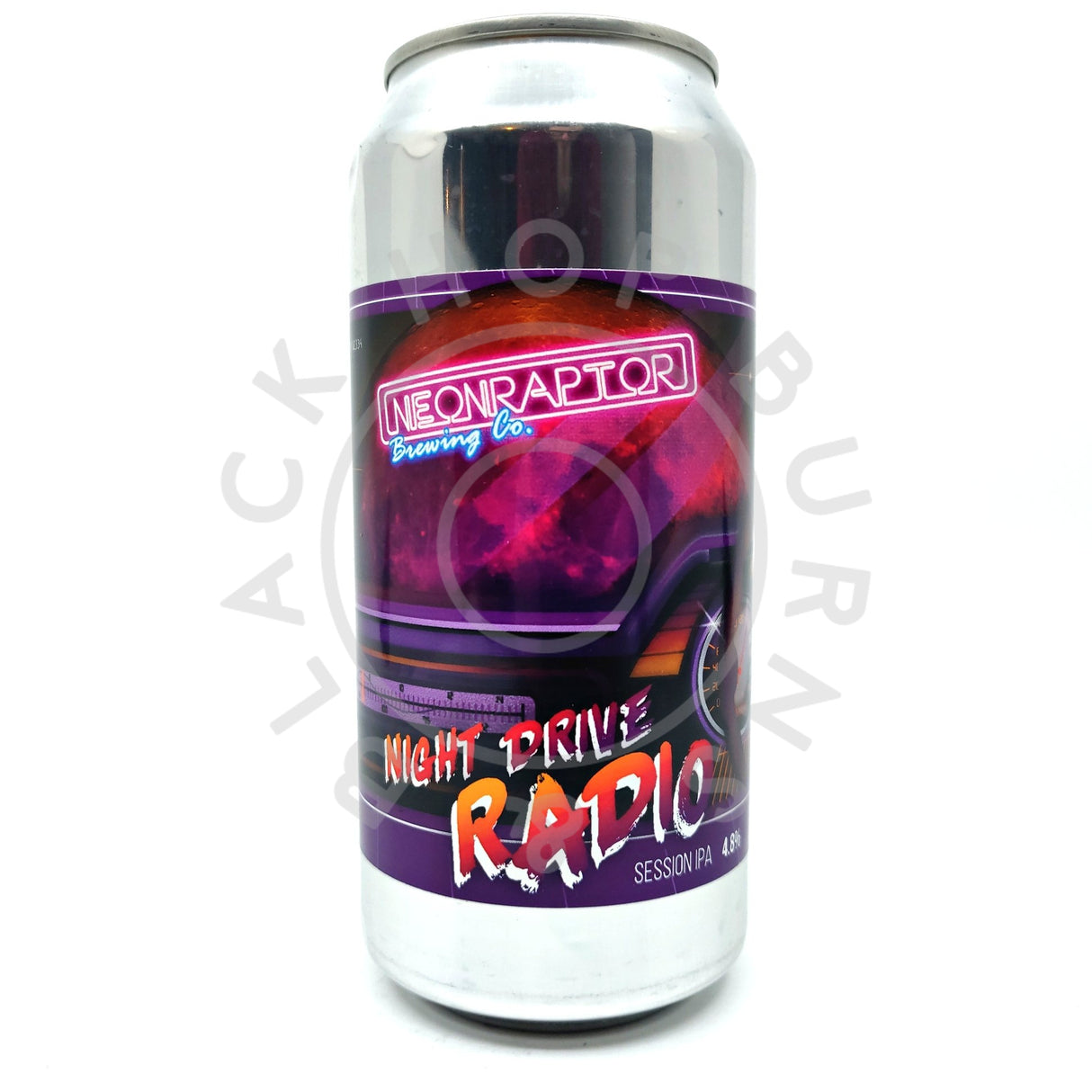 Neon Raptor Night Drive Radio Pale Ale 4.8% (440ml can)-Hop Burns & Black