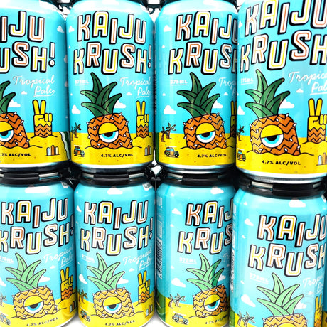 Kaiju Krush! Tropical Pale Ale 4.7% CASE (24 x 375ml cans)-Hop Burns & Black
